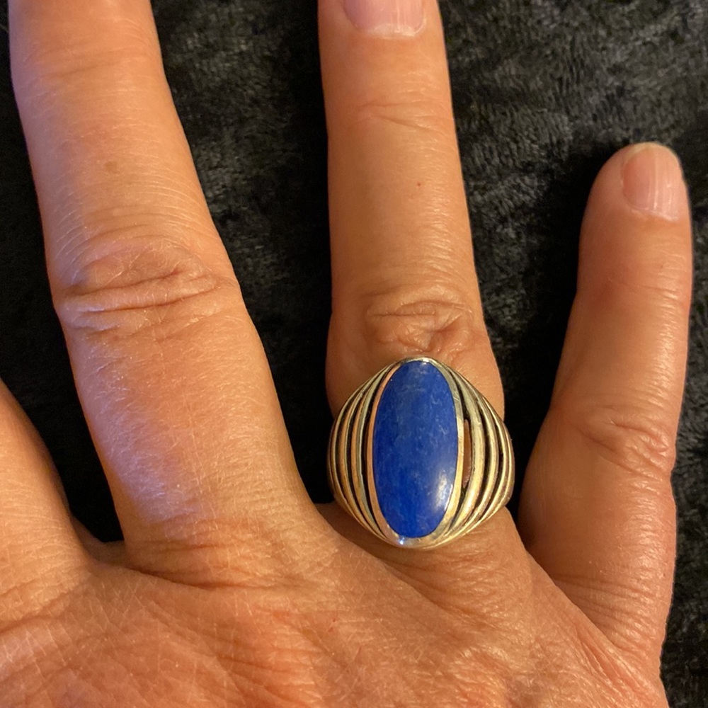 Lapis Silver Ring - image 3